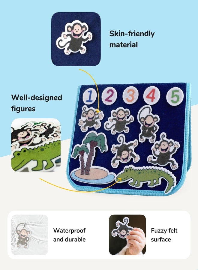 CHEFAN 12 Pack Felt Storyboard Pieces for Toddler, Flannel Board Stories for Preschool Activities, 5 Little Duck and 11 Other Stories - Image 3